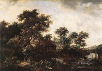 The Water Mill landscape Meindert Hobbema Oil Paintings